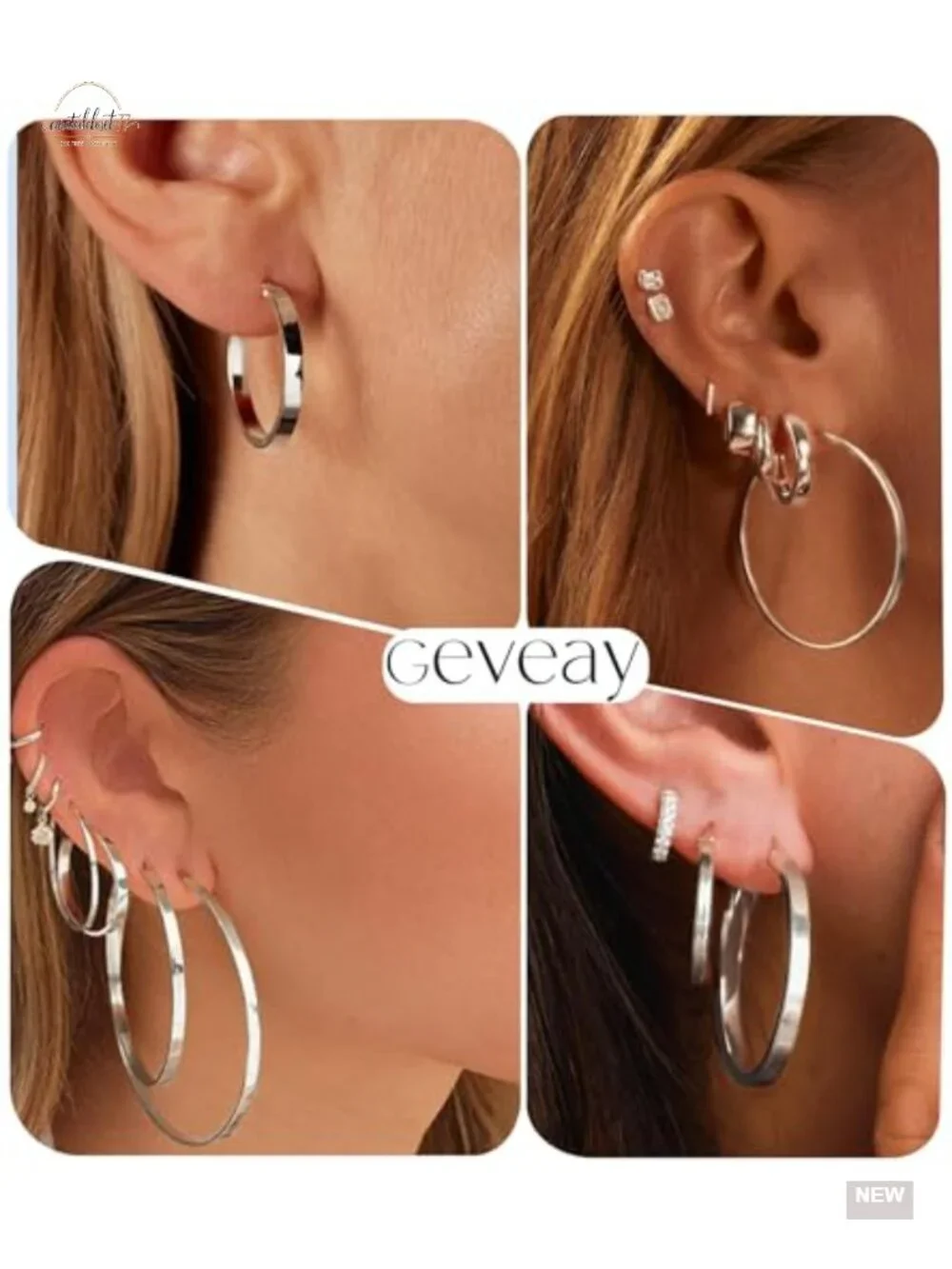 925 Sterling Silver Hoop Earrings Lightweight Large Hoops 3mm Wide